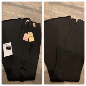 Vibrant Black Flare Jeans